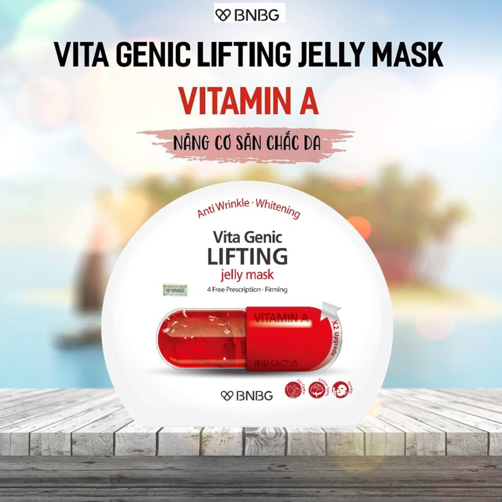 MẶT NẠ BNBG Dưỡng Ẩm, Nâng Cơ & Săn Chắc Da Vita Genic LIFTING Jelly Mask (VITAMIN A) 30ml