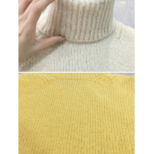 áo len ulzzang áo len nữ đẹp dáng rộng dài vàng trắng be cao cổ dày cổ lọ kiểu hàn quốc | BigBuy360 - bigbuy360.vn