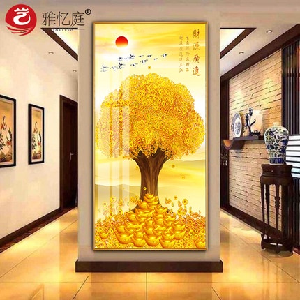 Tranh Treo Tường Phòng Khách Cây Tài Lộc,Phú Quý/ Tranh tráng Gương Bóng Đẹp Cao Cấp