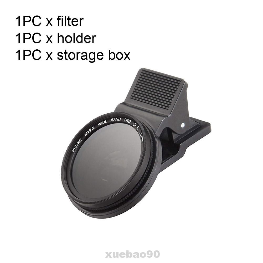 37MM Professional Universal External Photography Circular Polarizer CPL Filter Phone Camera Lens