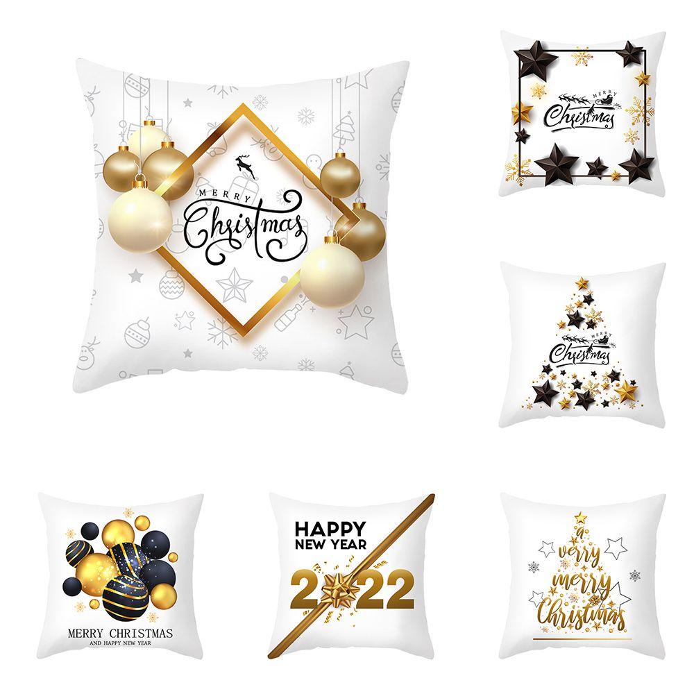 CONOPERY Vỏ Gối Hình Vuông In Họa Tiết Giáng Sinh Trang Trí Nhà Cửa