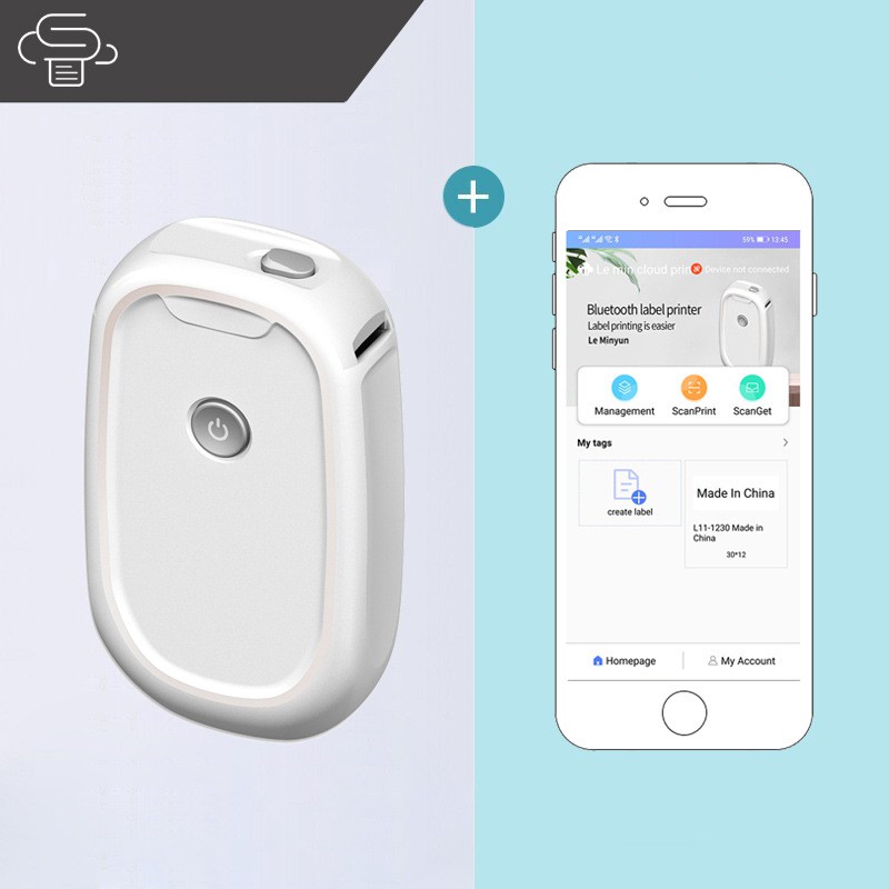 Máy in mã vạch mini, máy in mincode, in QR..bluetooth in nhiệt