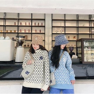 Áo Sweater MLB Monogram xanh