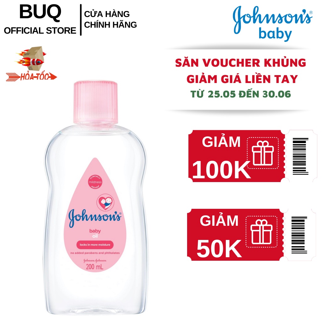 Dầu Mát Xa Dưỡng Ẩm Em Bé Johnson's Baby Oil Pink 200m