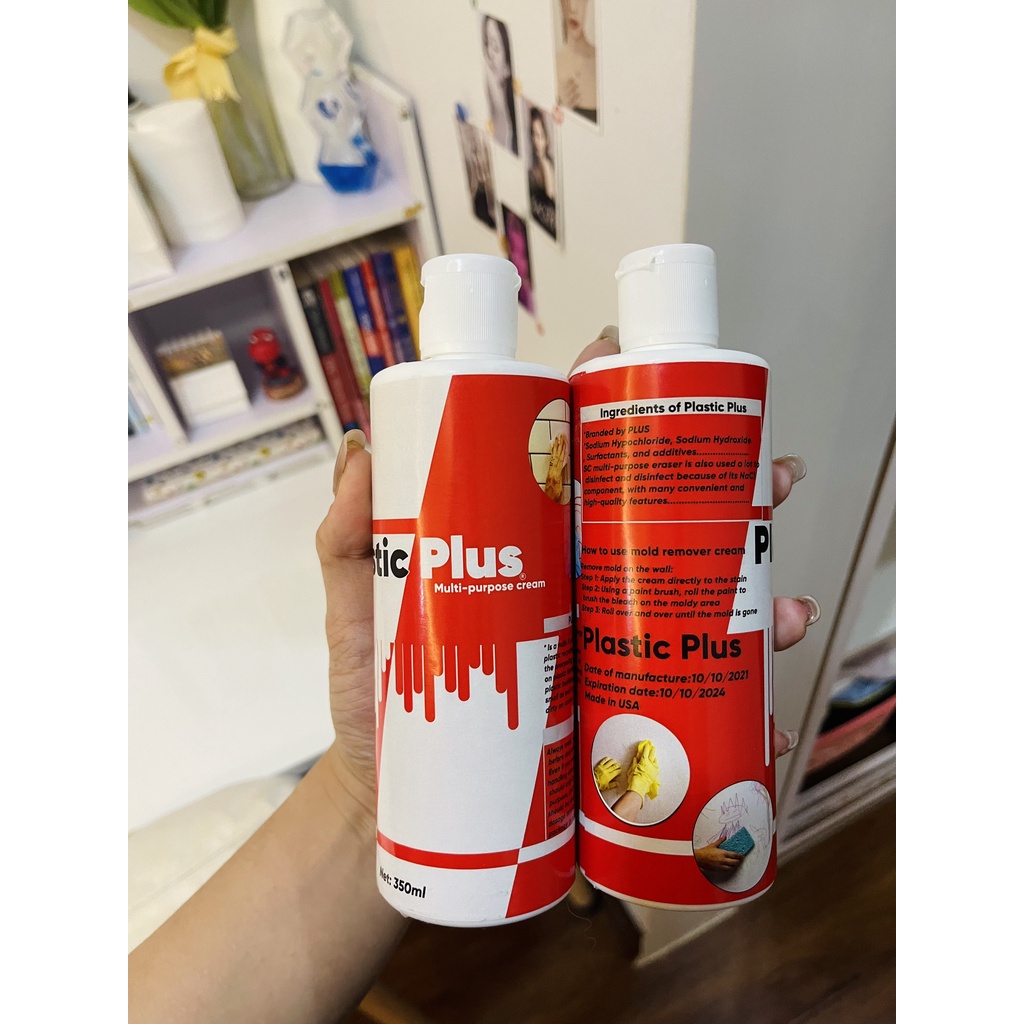 Kem Tẩy Đồ Dùng Nội Thất Đa Năng Plastic Plus 350ml - Chuyên Gia Đánh Bay Các Vết Ố Bẩn Tường, Đồ Dùng Nội, Ngoại Thất