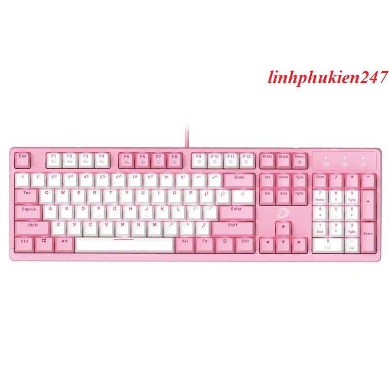 Bàn phím cơ DareU EK1280S Pink White