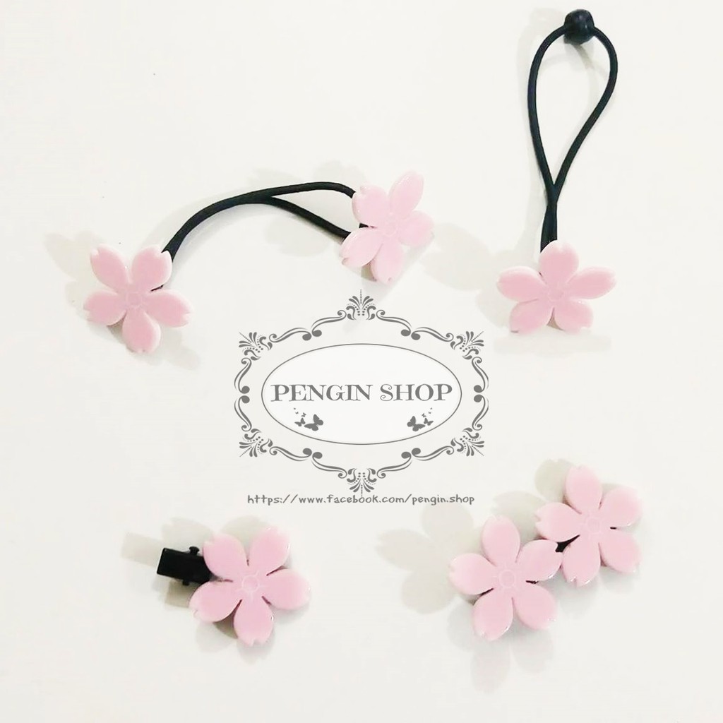 [ĐỌC KỸ MÔ TẢ]🌸 Chun cột và kẹp tóc hình Sakura 🌸 (hình thật)