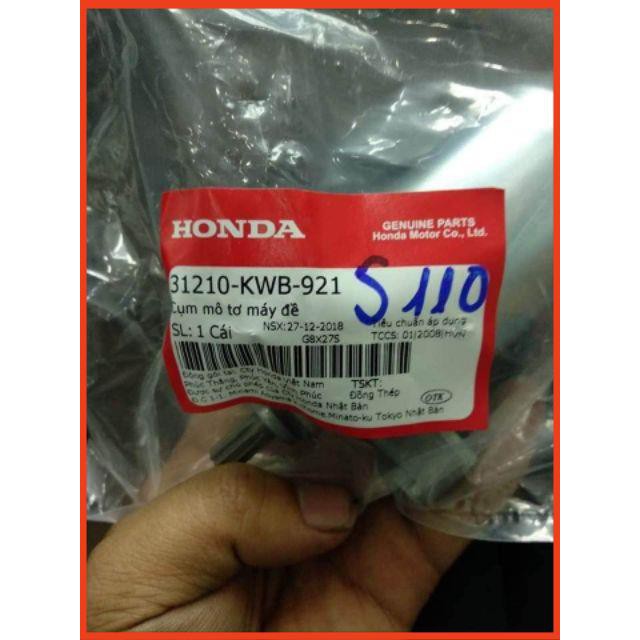 Củ mô tơ đề khởi động xe wave s110, RSX zin chính hãng honda