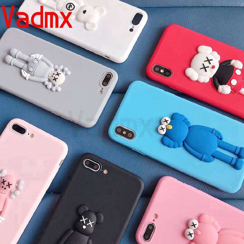 Ốp điện thoại TPU in họa tiết KAWS cho Samsung Galaxy M30S A70 A60 M40 A50 A50S A30S A30 A20 A10 M10 M20