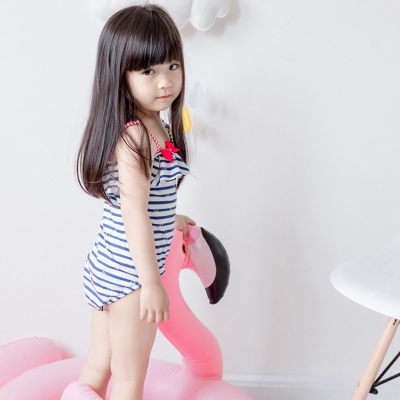 BIKINI_ đồ bơi áo tắm cho bé gái kèm mũ tròn xinh xắn BKS 653