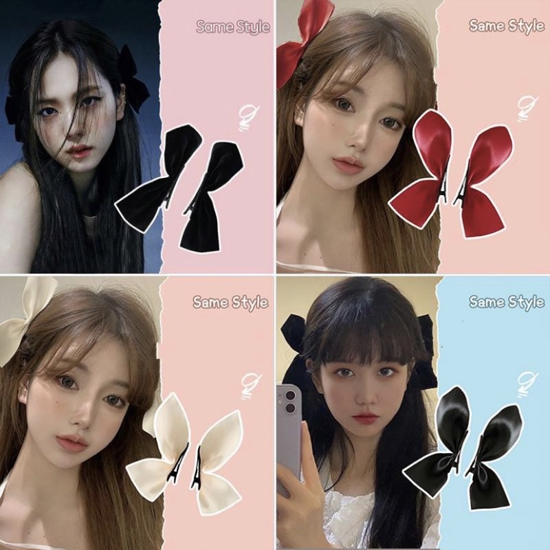 Set 2 kẹp tóc nơ dễ thương dành cho nữ
