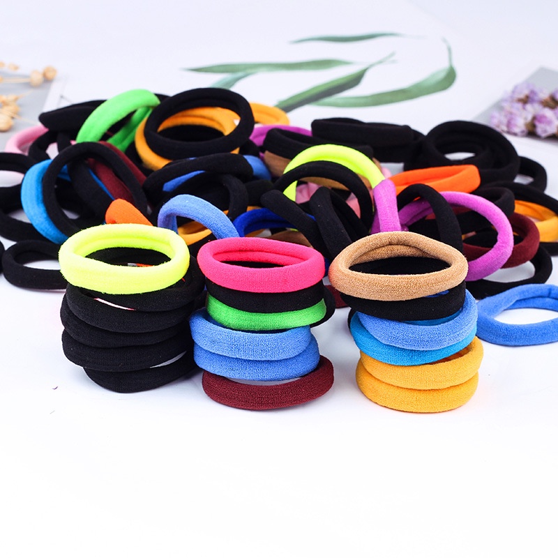 Bộ 10 Dây Cột Tóc Co Giãn Tốt Thời Trang Xinh Xắn
