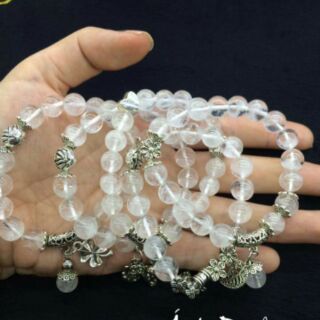 Thạch anh ưu linh trắng mix charm