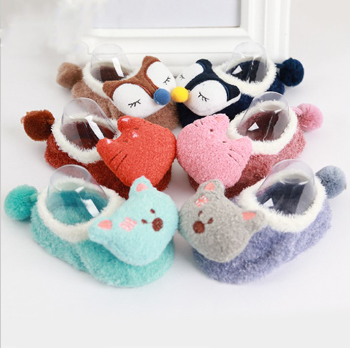 Tất vớ cho bé [0-1 tuổi] lông xù 3D hình Động Vật hoạt hình đáng yêu cho bé trai, bé gái
