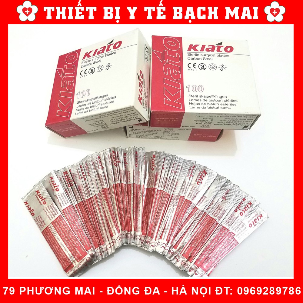 Hộp 100 Lưỡi Dao Mổ KIATO Các Số 11,15,20,21