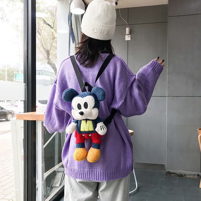 Balo Hình Chuột Mickey Nhồi Bông Siêu Mềm Mại Đáng Yêu