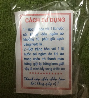 5 Gói thuốc tẩy mốc quần áo