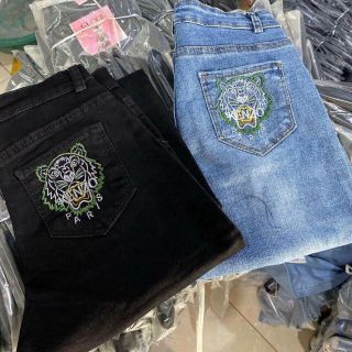 Quần Boy Jean Thêu Túi Kenzo