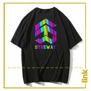 Áo phản quang 5theway nam nữ tay lỡ unisex (Đen, Trắng)