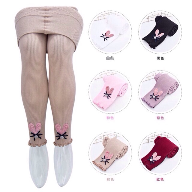 Cực Đẹp-Quần legging siêu kute gân tăm cho bé từ 1-8 tuổi