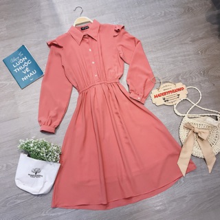 Đầm cổ đức vai bèo
