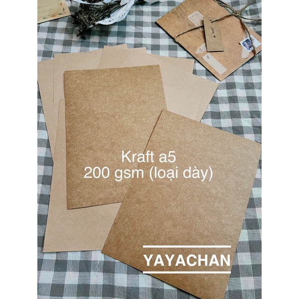 [Vintage] Giấy kraft A4/A5 làm thiệp/thư handmade màu sắc da bò vintage