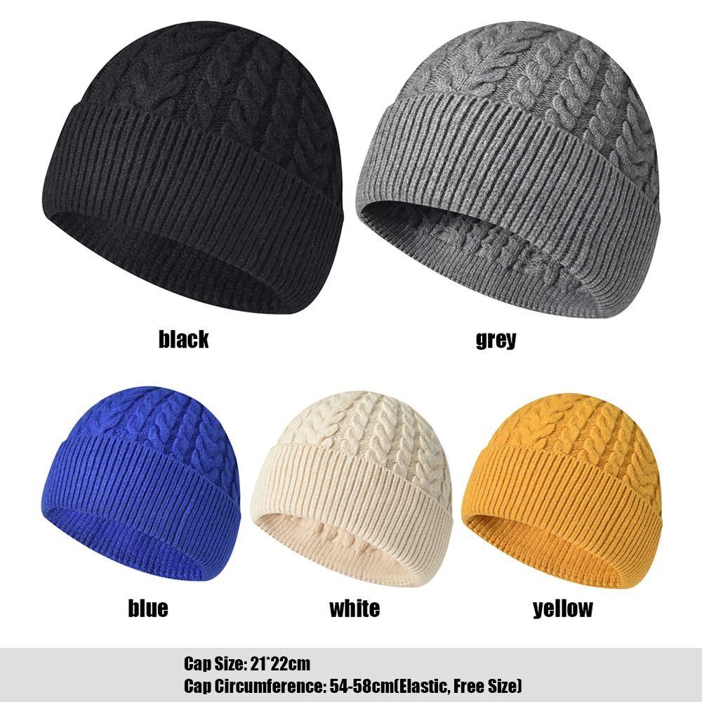 MYRONGVN Mũ Len Màu Trơn Mềm Mại Phong Cách Hip Hop
