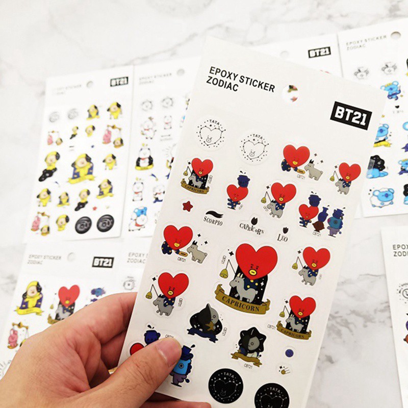 1 Tấm Sticker Dán Điện Thoại Hình Bt21