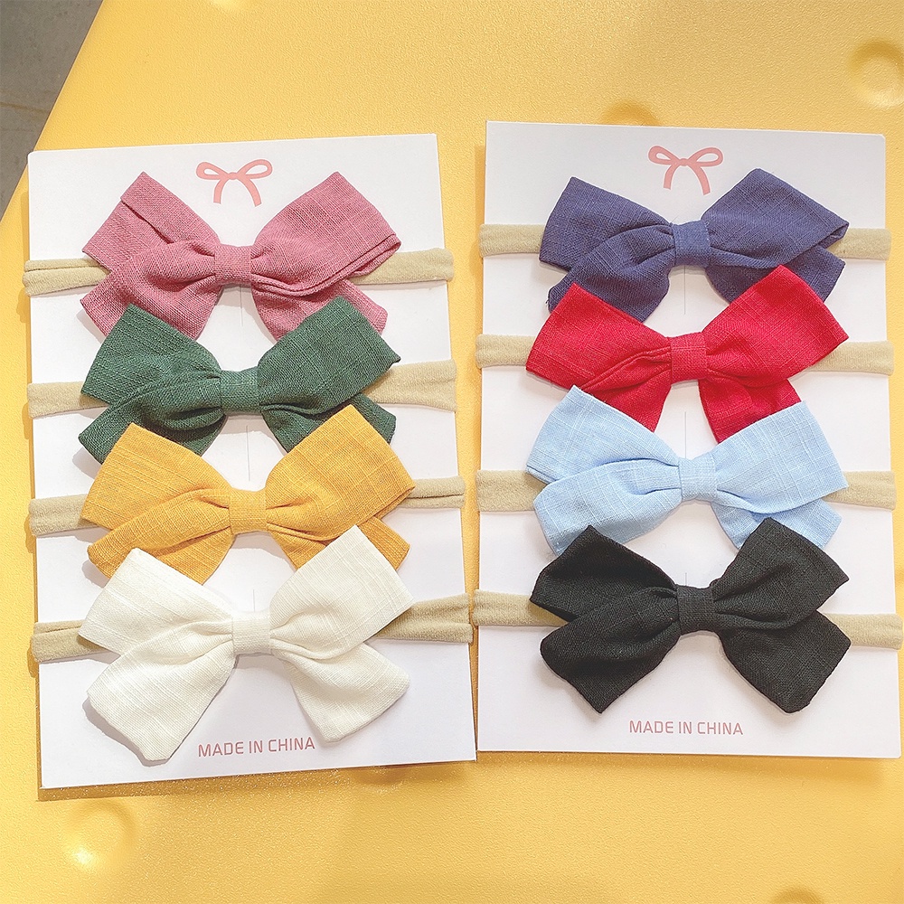 Set 4 dây buộc tóc KIDSBOWS hình nơ cho bé gái