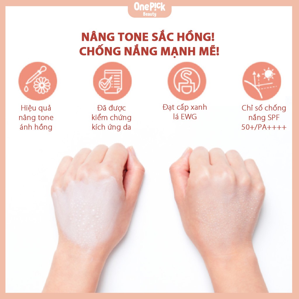 Kem chống nắng Hayejin Vitamild SPF50+ PA++++ 50ml nâng tone da dưỡng ẩm và làm dịu da nhạy cảm với 9 loại vitamin