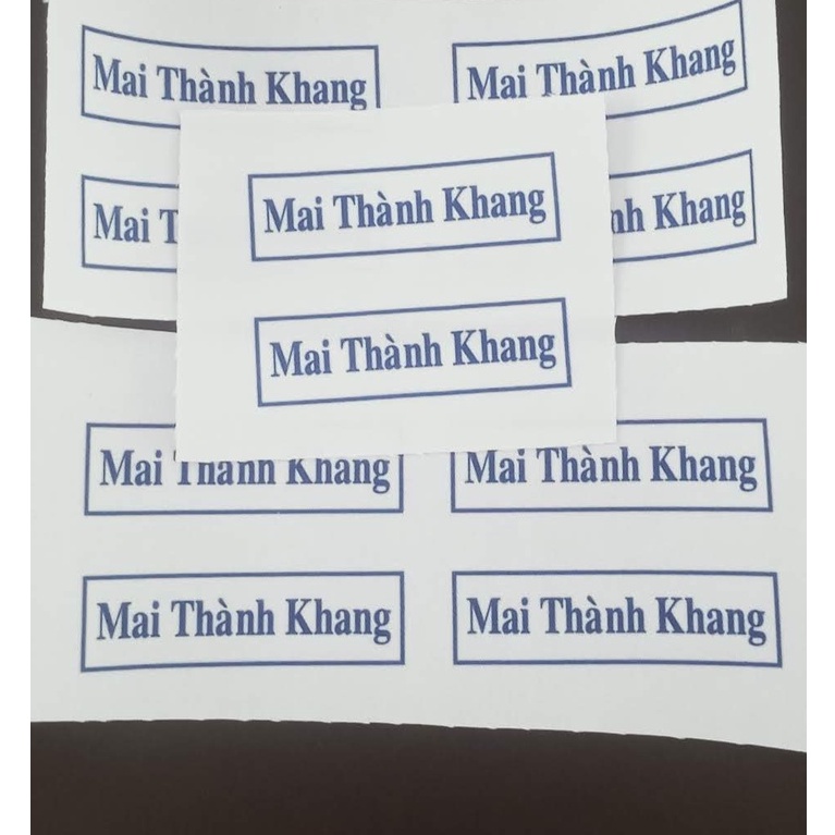 Combo 20 cái phù hiệu bảng tên học sinh dùng để ủi lên áo in theo yêu cầu