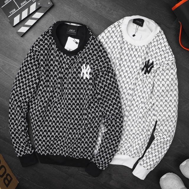 Áo N-Y Front Monogram Sweater xuất