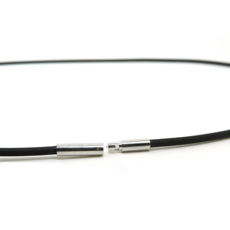 Set 10 Dây Da Màu Đen 2mm 16-21 Móc Khóa Làm Trang Sức DIY