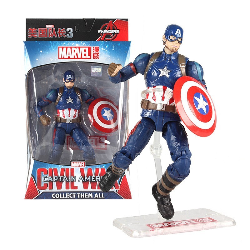 Mô hình Đội Trưởng Mỹ Captain America trong phim Civil War của Marvel - Có đế trưng bày