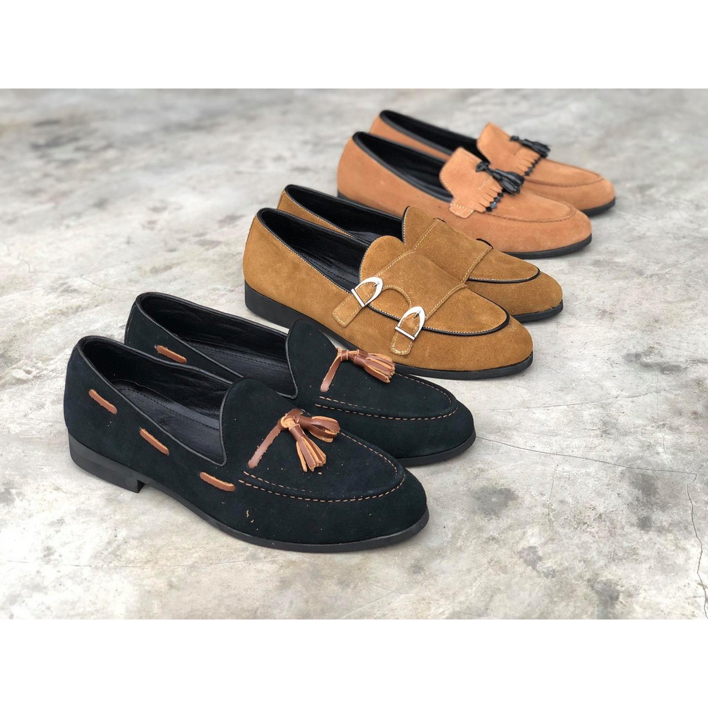 [Mã MASK2630K giảm 15% tối đa 30K đơn từ 99K] Giày lười nam da lộn, Suede Loafer