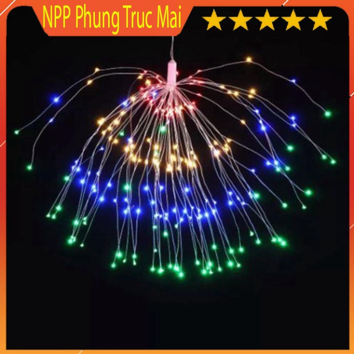 Đèn led pháo hoa có điều khiển trang trí ngày tết chùm 35 dây, 8 hiệu ứng nháy l Chùm đèn led trang trí tết 2022