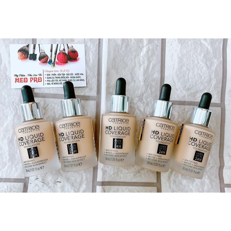 Kem nền catrice Hd liquid coverage foundation lasts up to 24h