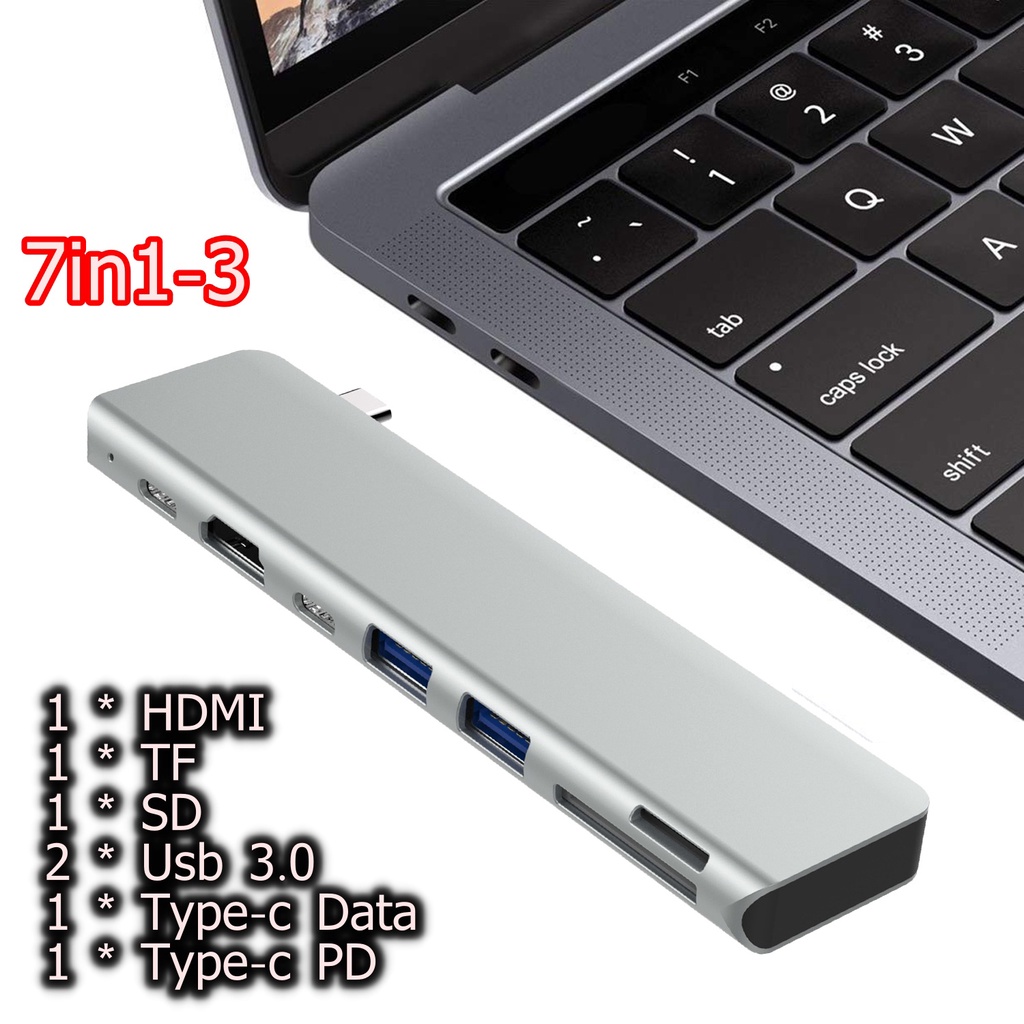 Hub usb type-c ra hdmi, usb, sạc cho laptop Dell Xps