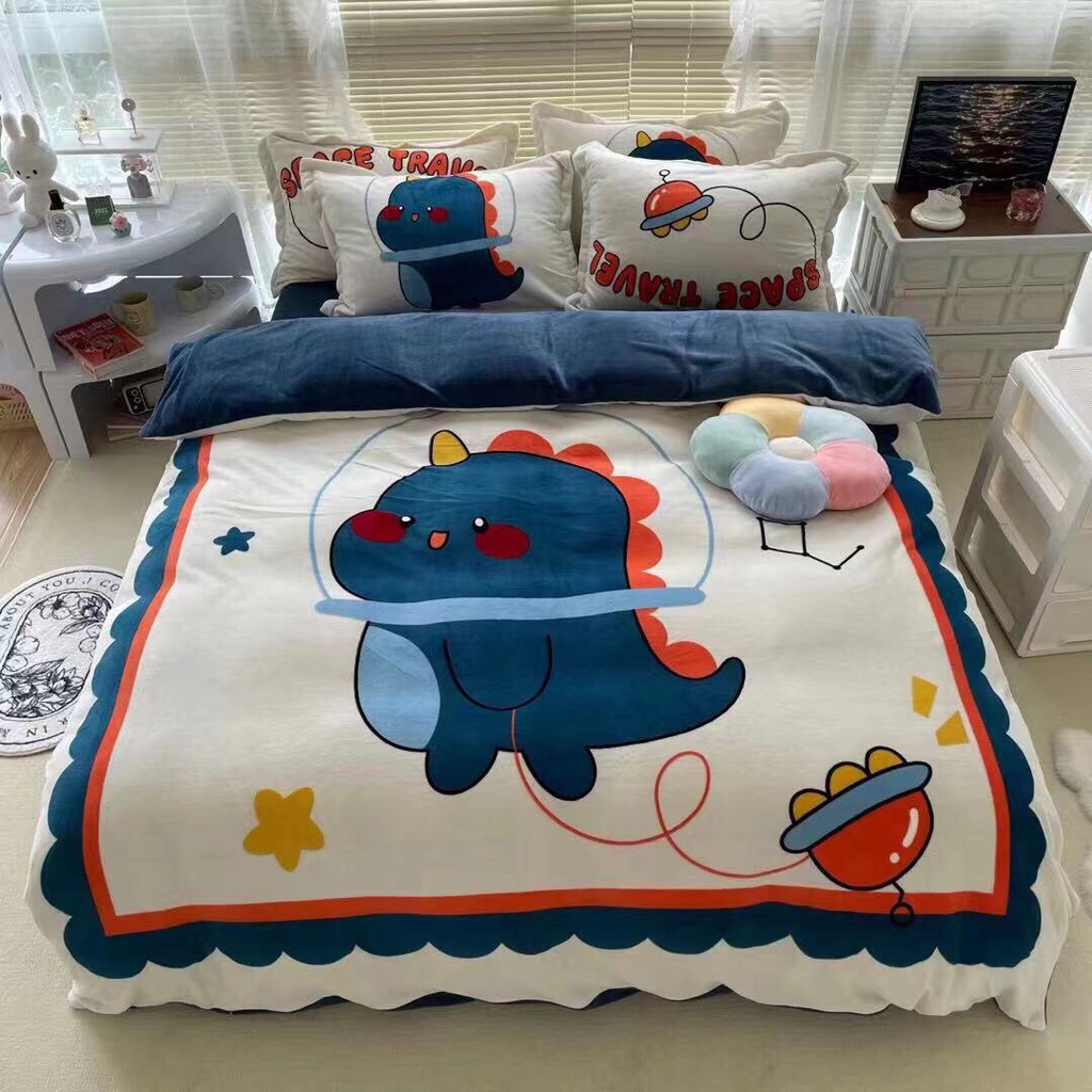 {GIÁ SỈ} Set Chăn Ga Gối Nỉ Nhung 3D Cao Cấp ( ib chọn mẫu) - Hằng uy tín