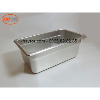 KHAY INOX ĐỰNG KEM, THẠCH TRÀ SỮA 1/4-100MM ( KHÔNG NẮP)