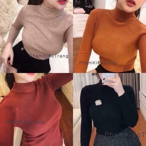 Áo Len Cổ 3p Body PEONYB Nữ [FREESHIP] 🌸 Áo thun tăm dáng ôm dài tay nhiều màu kiểu dáng basic Ulzzang QC SIÊU HOT 🌸 | BigBuy360 - bigbuy360.vn