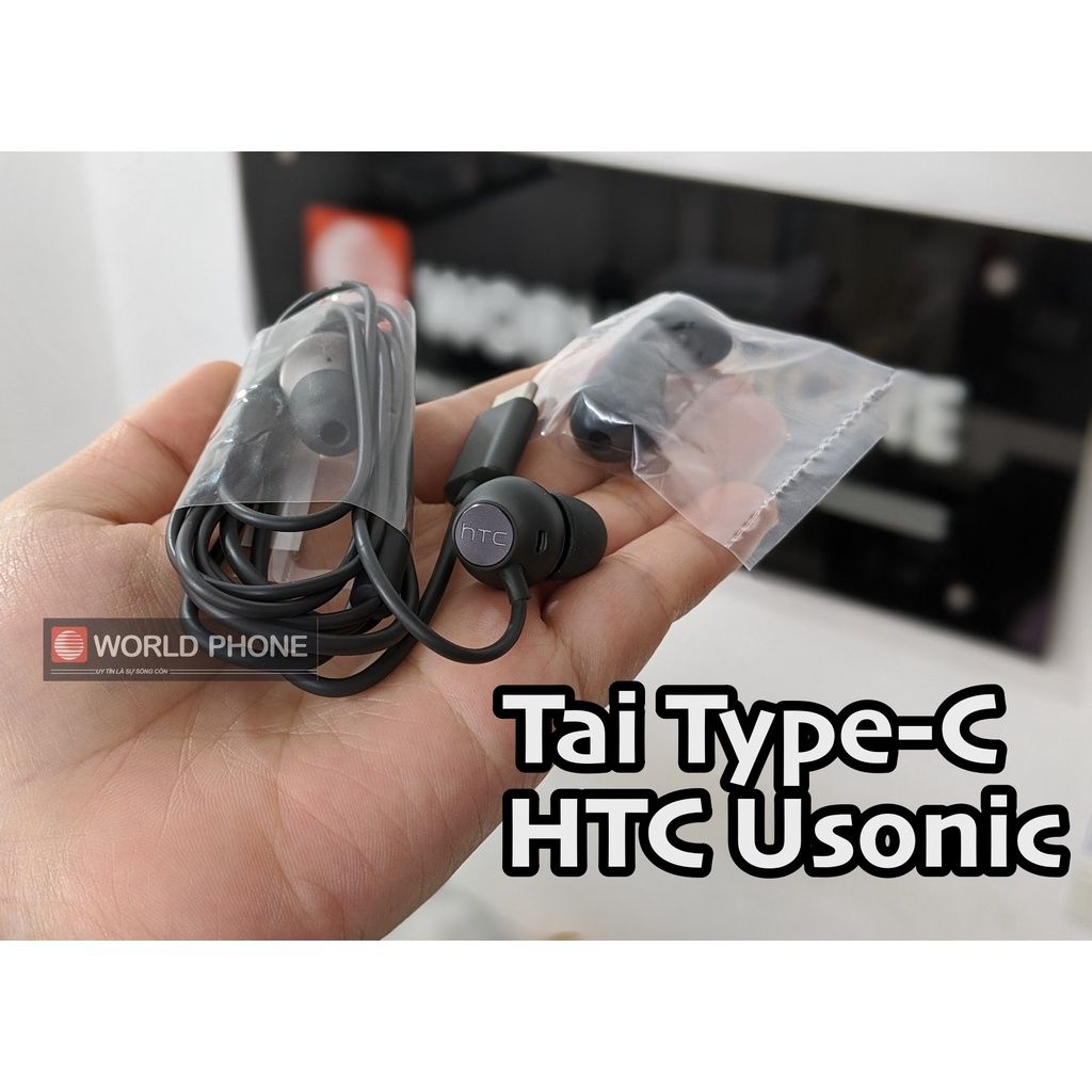 Tai nghe HTC Usonic chống ồn , Adaptive cổng USB type C dùng cho U11 / U11+ / U12+ / 10 Evo