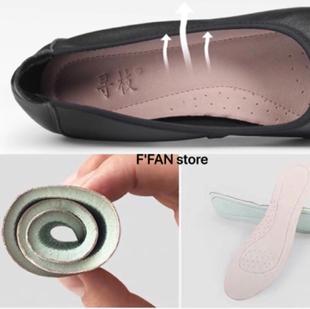 Giày Tiếp Viên Hàng Không [DA THẬT] Nữ Công Sở Văn Phòng Mũi Tròn Gót vuông FFAN STORE