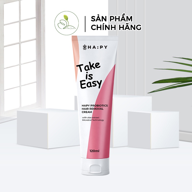 Kem tẩy lông Mini garden 120ml Ha:py Probiotics Hair Removal Cream loại bỏ thu nhỏ lỗ chân lông PV1022