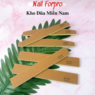Lốc 10 Dũa Móng ForPro Nâu Nhạt Cao Cấp Dũa Móng Gel Móng Úp
