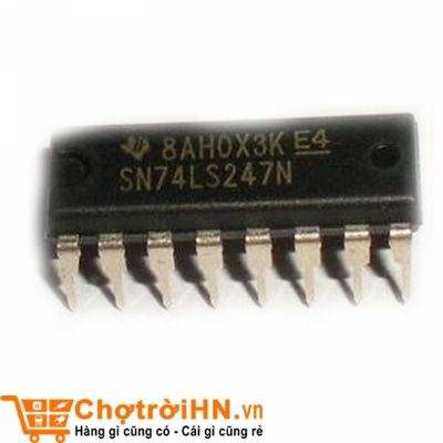 Vi mạch 74LS247 BCD to 7 Segment Decoder  Driver DIP16