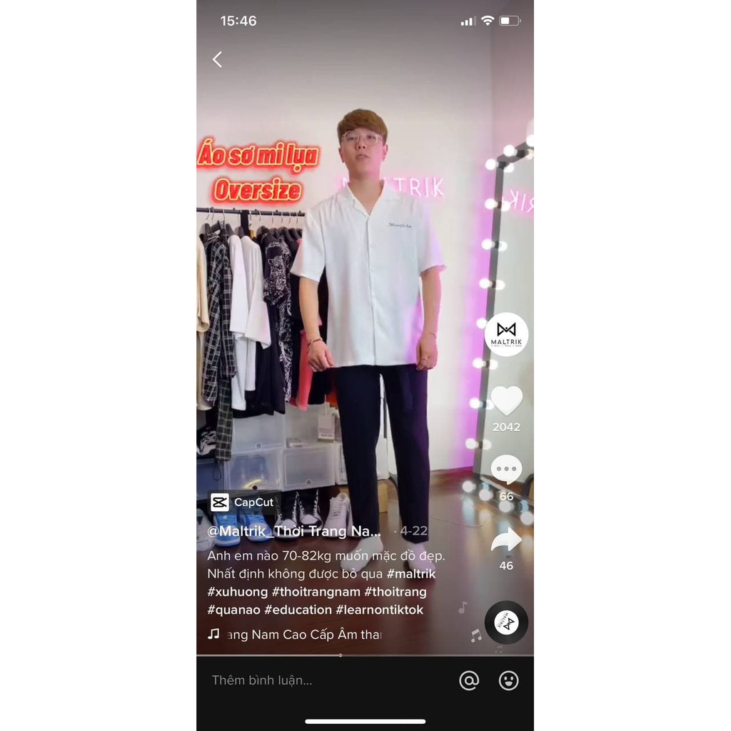 Áo sơ mi nam trơn chữ thêu vải Lụa thoáng mát, thấm hút, không nhăn form rộng unesex nhà MALTRIK hottrend 2022 | BigBuy360 - bigbuy360.vn