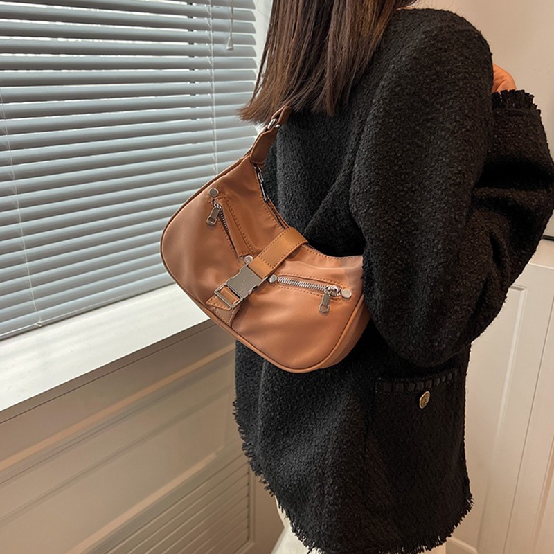 Túi Đeo Chéo nylon Màu Đen Thời Trang Cho Nữ