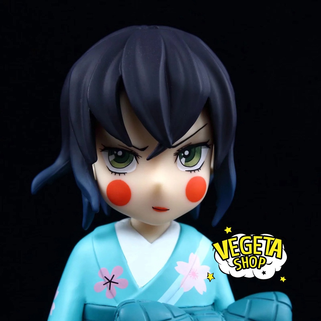 Mô hình Kimetsu No Yaiba - Mô hình thanh gươm diệt quỷ phố đèn đỏ - Zenitsu Tanjiro Inosuke có 2 đầu để thay thế - 13cm