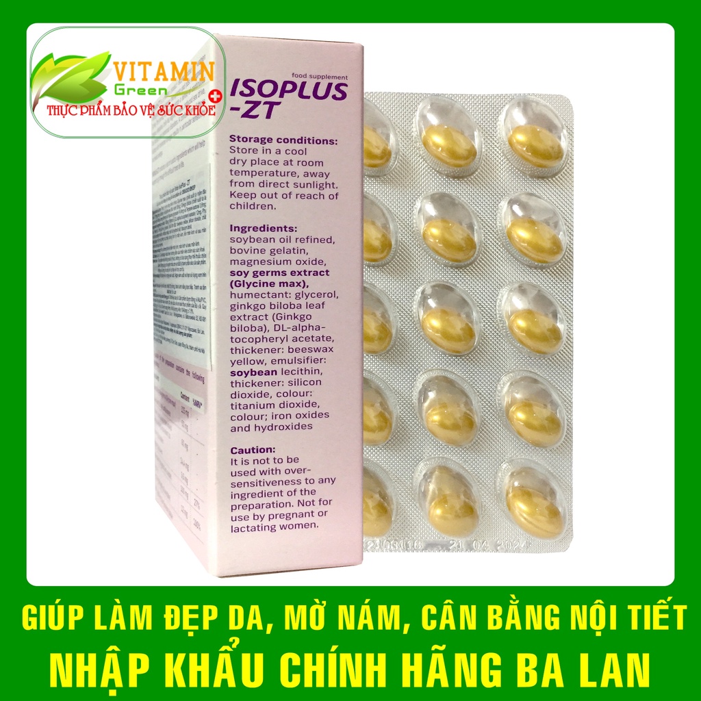  ISOPLUS-ZT BỔ SUNG NỘI TIẾT TỐ, TĂNG CƯỜNG SINH LÝ NỮ | NHẬP KHẨU CHÍNH HÃNG BALAN